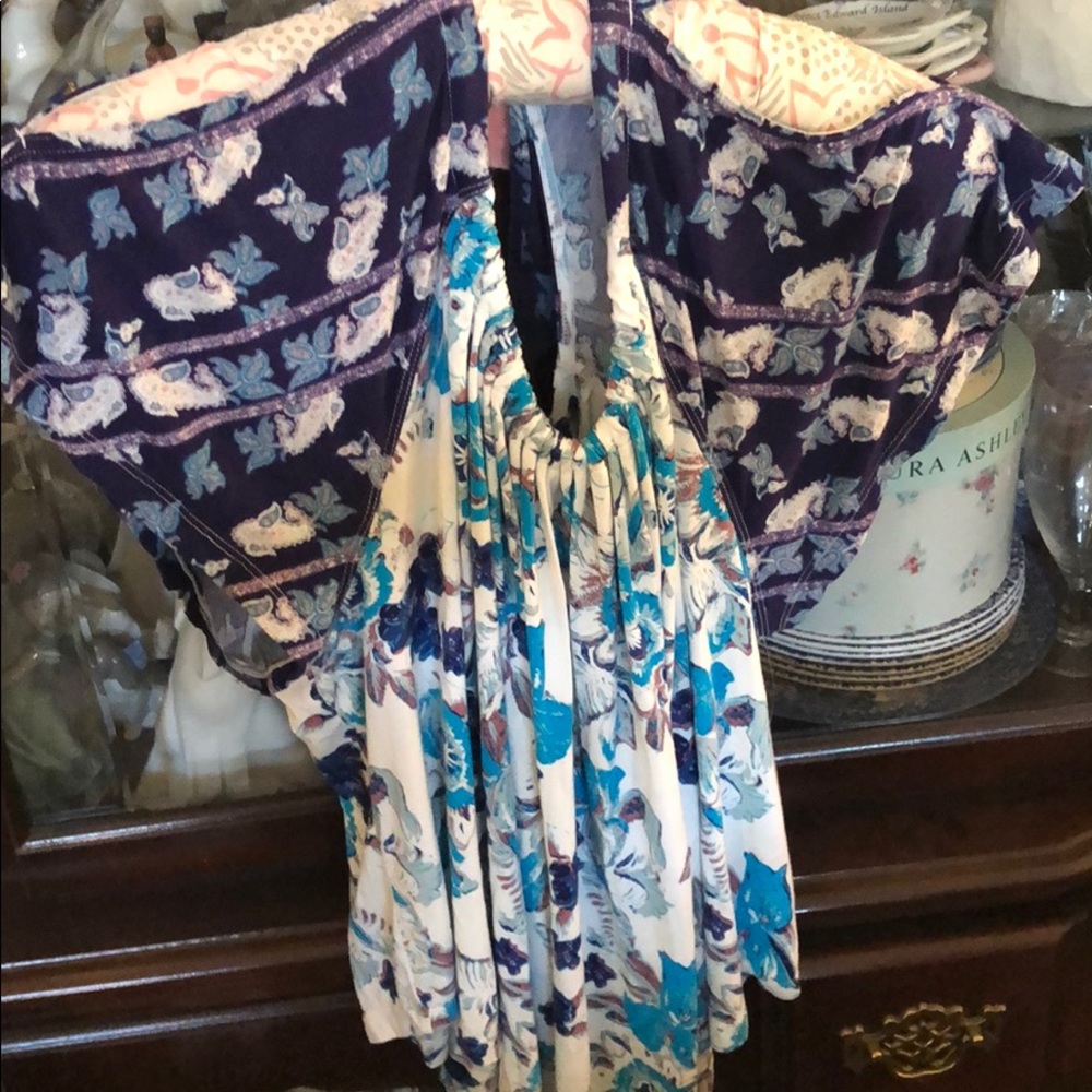 Free people Ivory combo blouse NEW